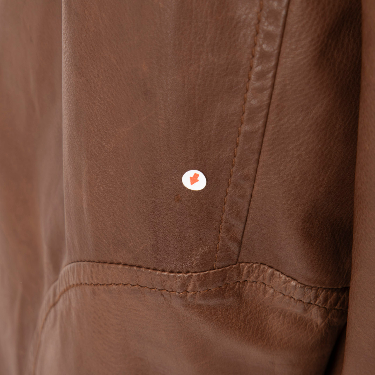 Ermenegildo Zegna Brown Leather Concealed Zip Jacket