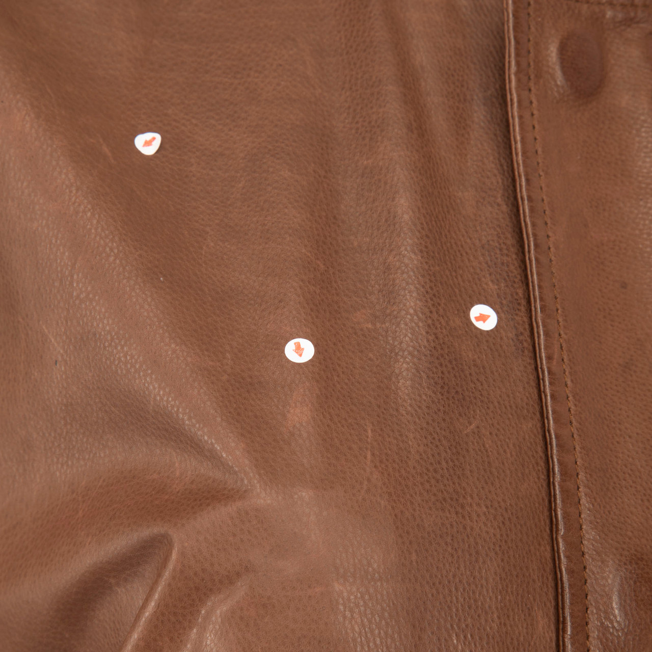 Ermenegildo Zegna Brown Leather Concealed Zip Jacket