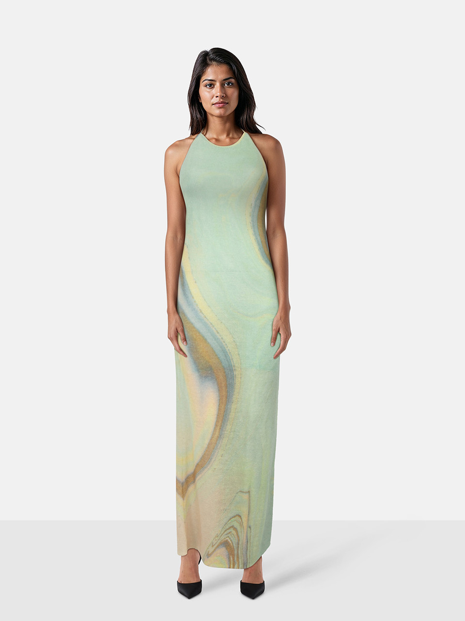Jonathan Simkhai Knit Halterneck Maxi Dress
