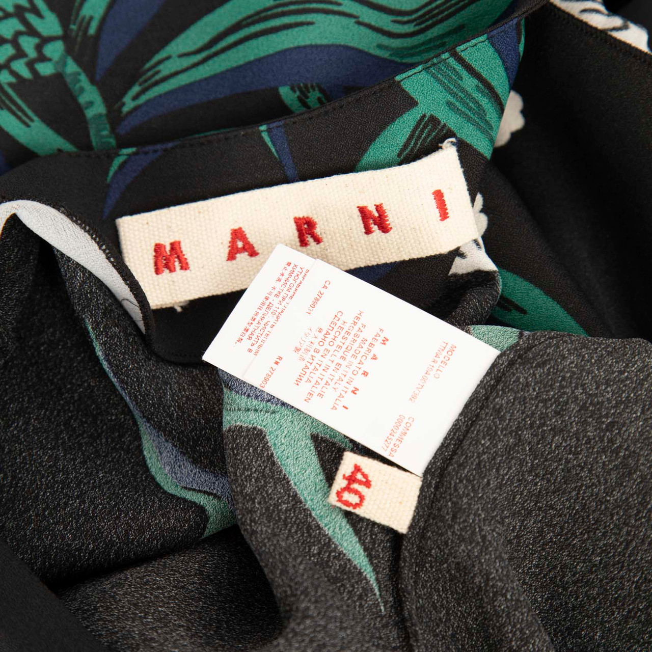 Marni Floral Pattern V Neck Top