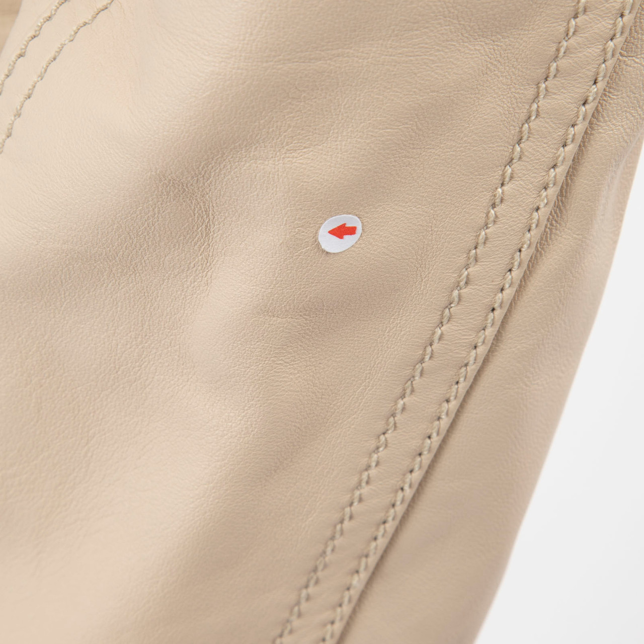 Duvetica Beige Leather Hooded Zip Jacket