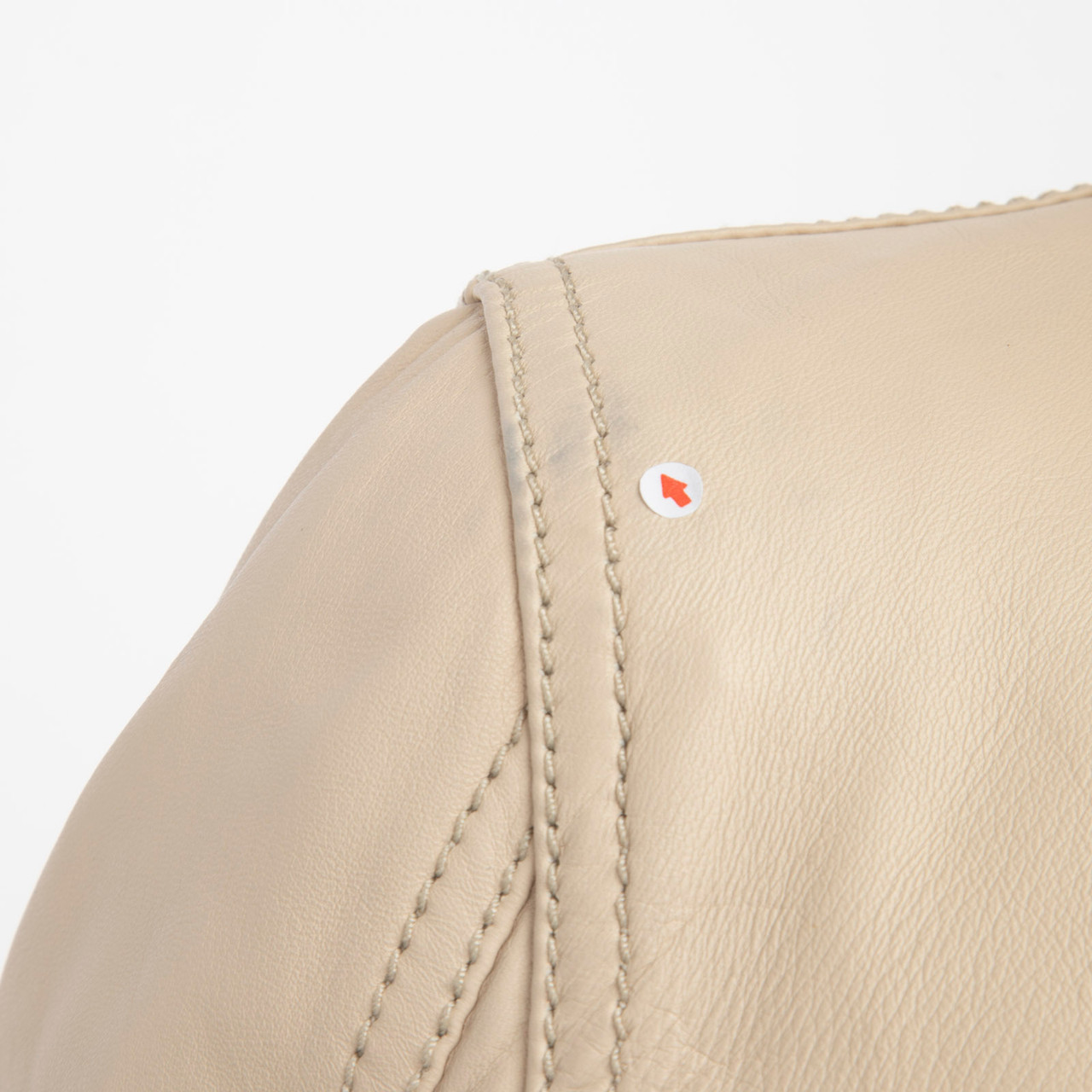 Duvetica Beige Leather Hooded Zip Jacket