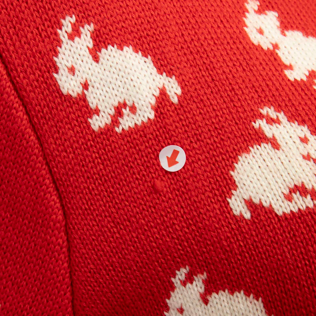 Céline Red Wool Rabbit Knit Cardigan