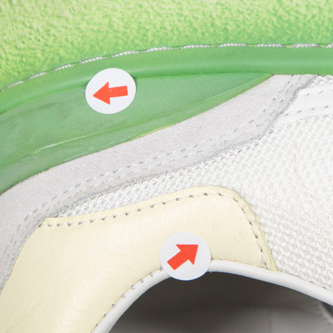 Lanvin White & Green Suede Ombré Lace Up Trainers