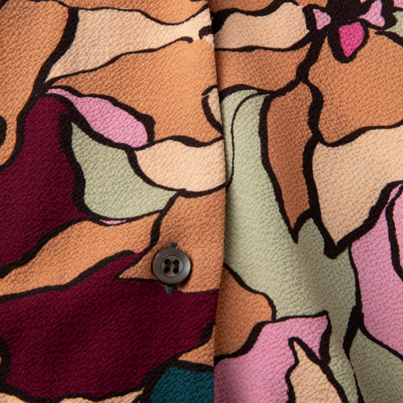 Dries Van Noten Abstract Long Sleeve Blouse