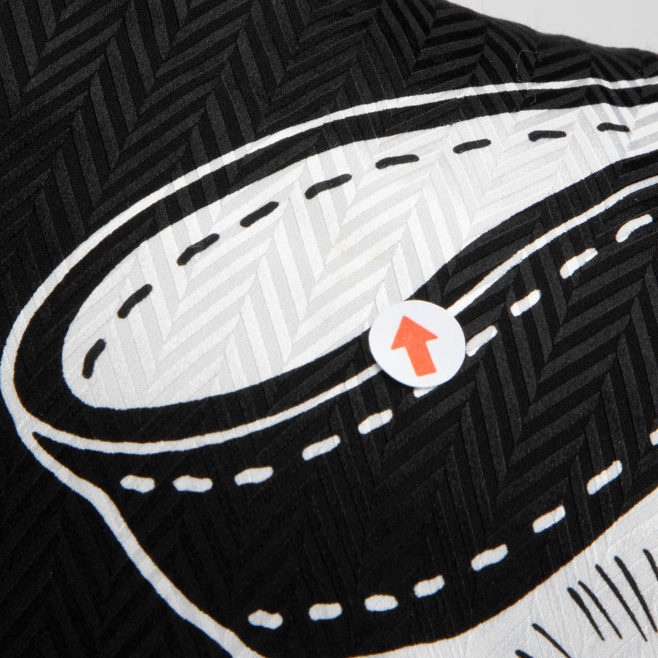 Hermès Black & White Silk Abstract Kaftan