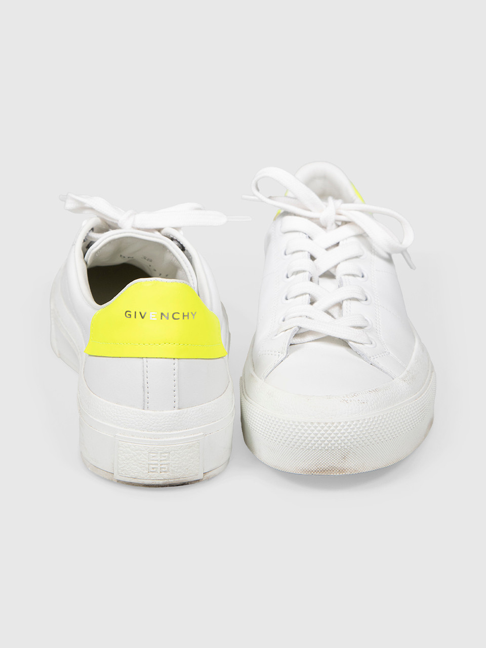 Givenchy White Logo Detail Leather Trainers