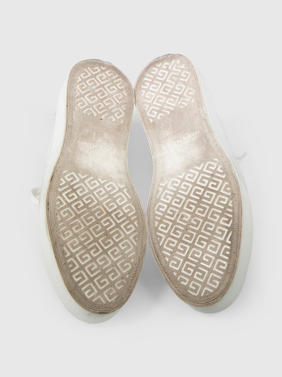 Givenchy White Logo Detail Leather Trainers