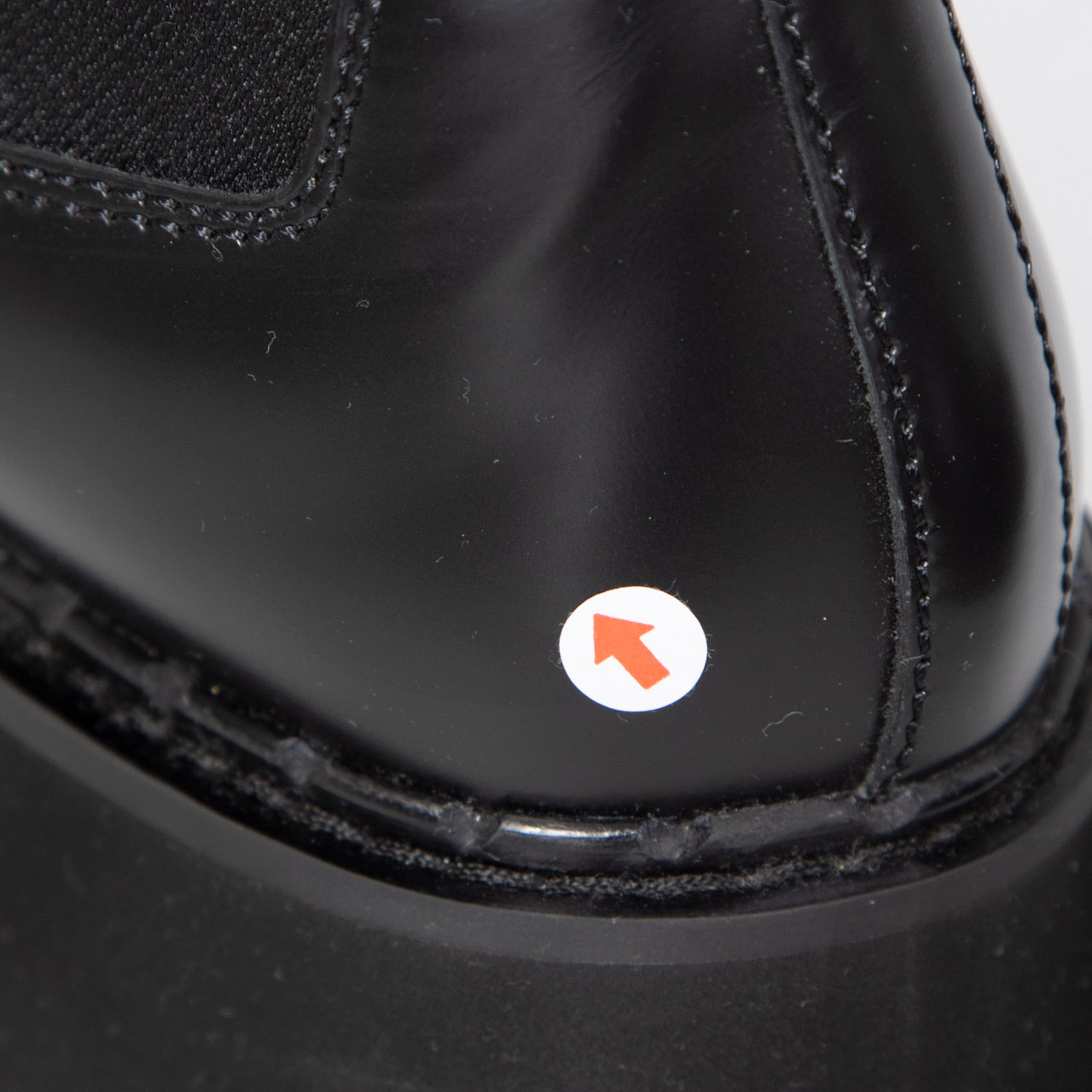 Gucci Black Leather Web Stripe Mid Calf Boots