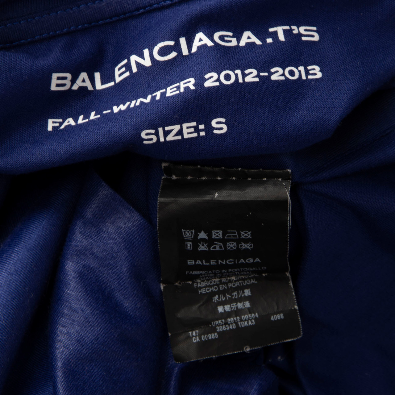 Balenciaga Blue Fall Winter 2012-2013 T-Shirt