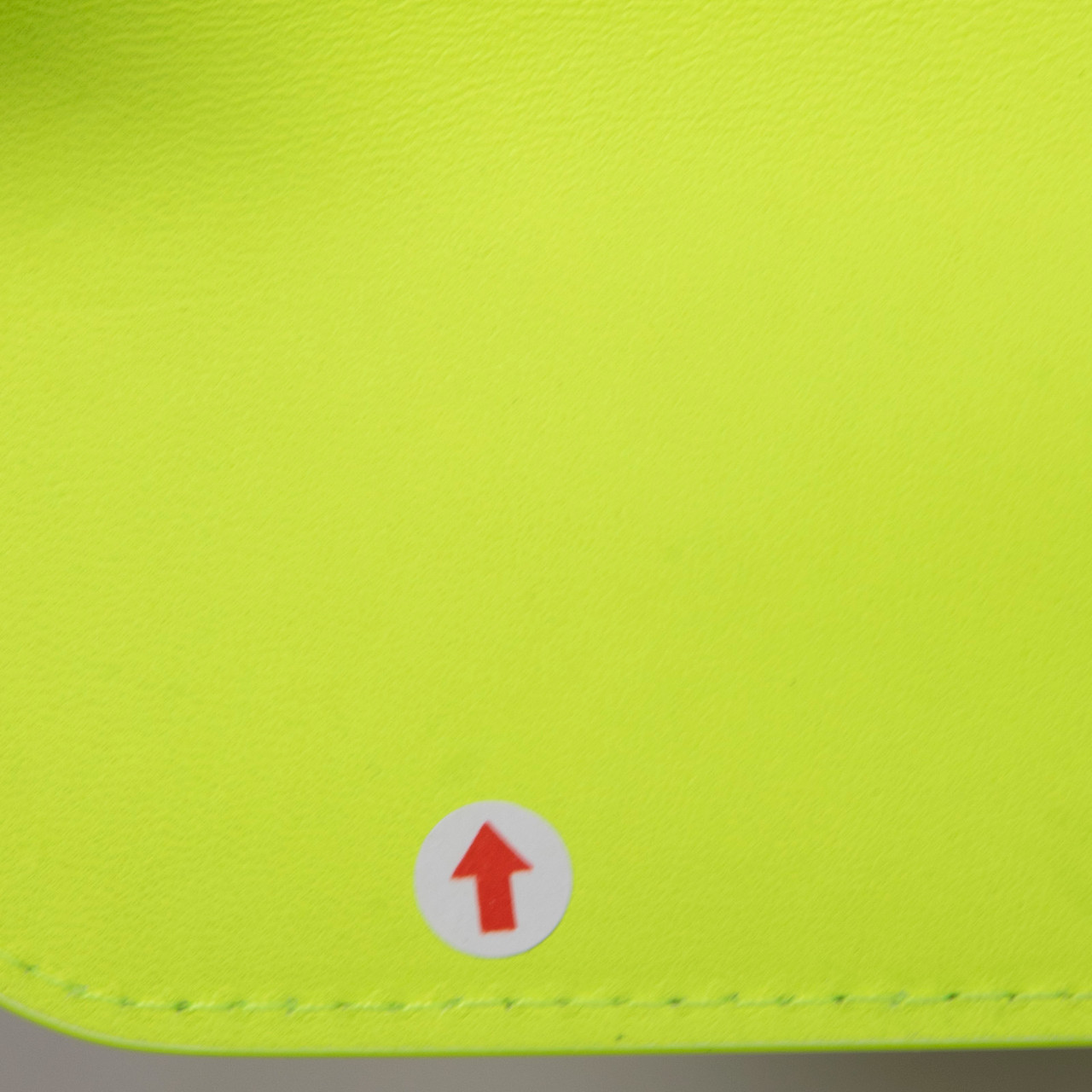 Balenciaga Neon Yellow Leather Embossed Gossip Bag