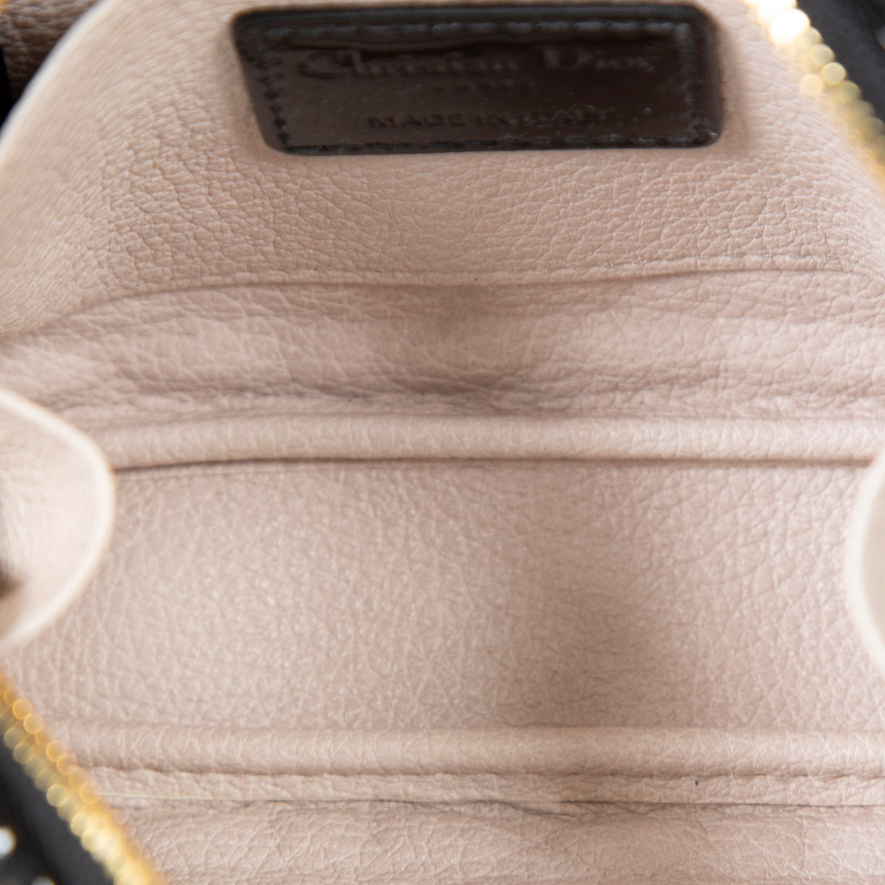 Dior Black Patent Leather Caro Zipped Pouch