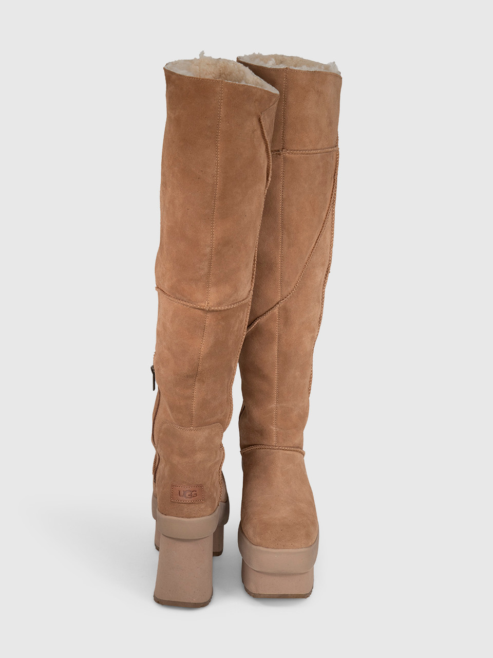 UGG Brown Suede New Heights Platform Xtra Boot