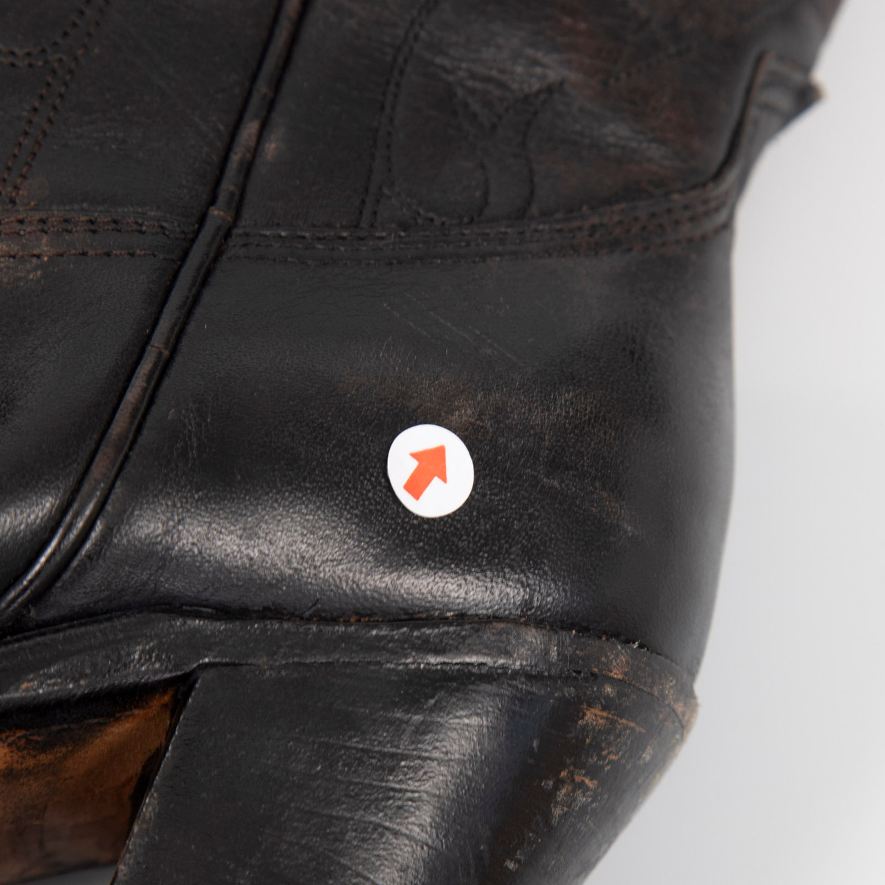 Frye Black Leather Cowboy Knee High Boots