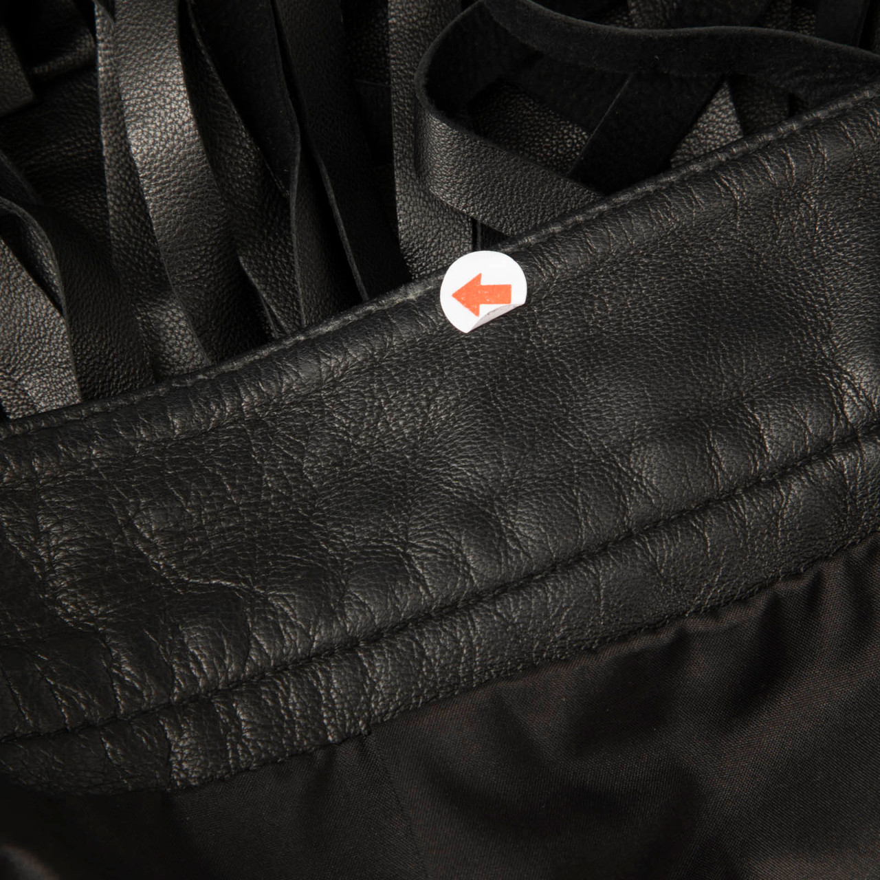 All Saints Black Leather Tassel Mini Aisha Skirt