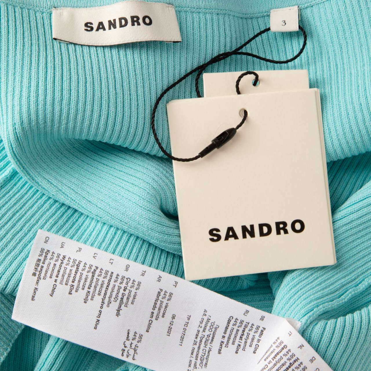 Sandro Blue Halterneck Button Up Top