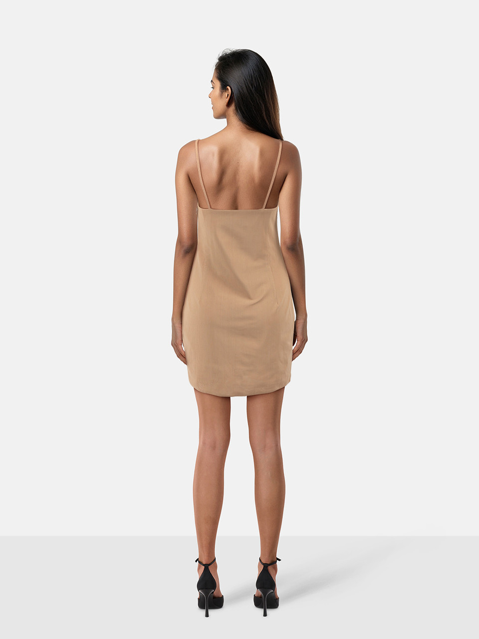 Self-Portrait Beige Bodycon Mini Dress