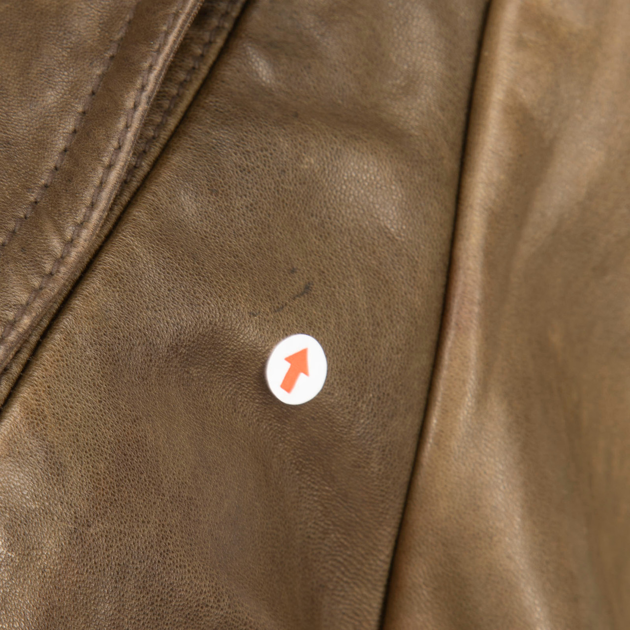 Fendi Khaki Leather Sleeve Pocket Jacket