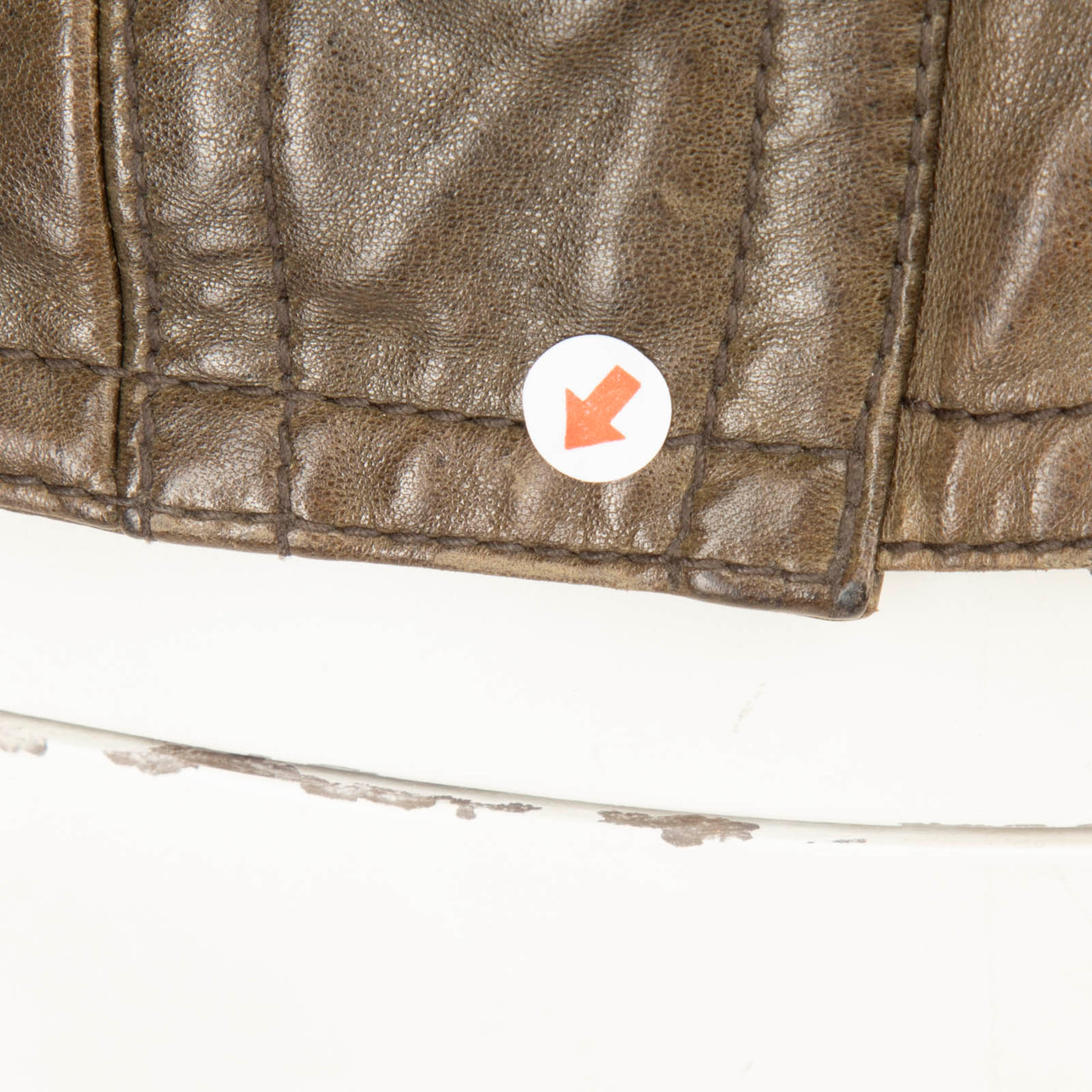 Fendi Khaki Leather Sleeve Pocket Jacket