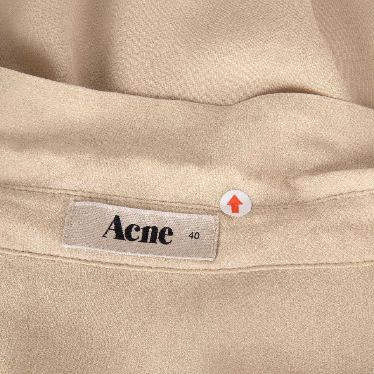 Acne Studios Ecru Silk Sleeveless Distressed Shirt