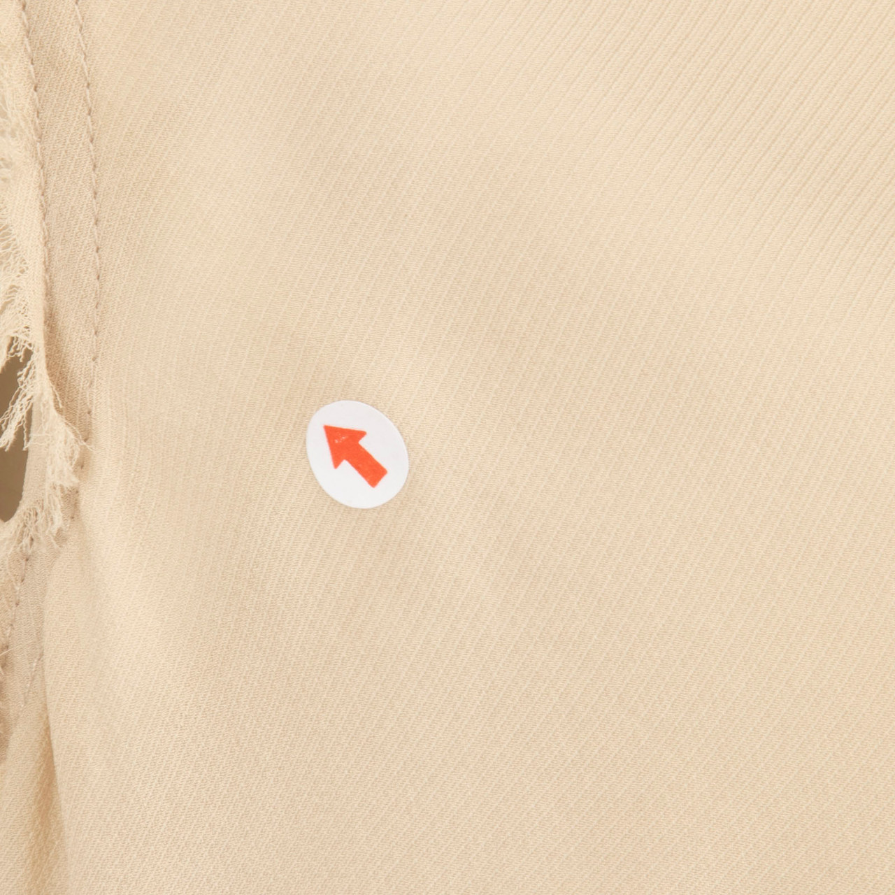 Acne Studios Ecru Silk Sleeveless Distressed Shirt