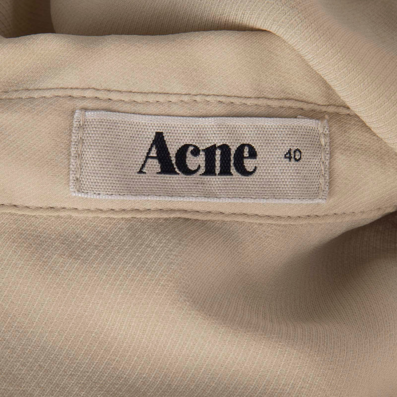 Acne Studios Ecru Silk Sleeveless Distressed Shirt