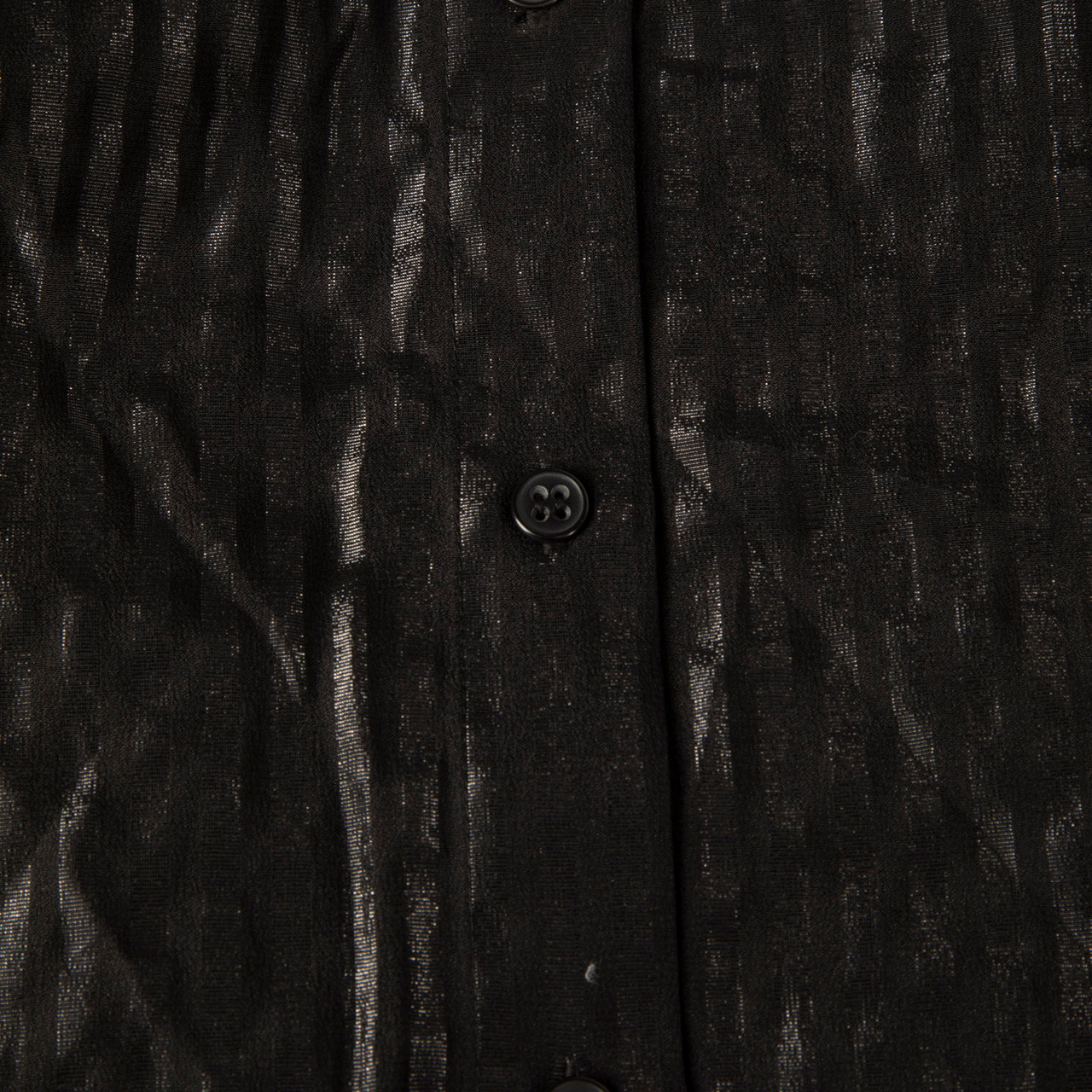 FRAME Black Metallic Striped Long Sleeve Shirt