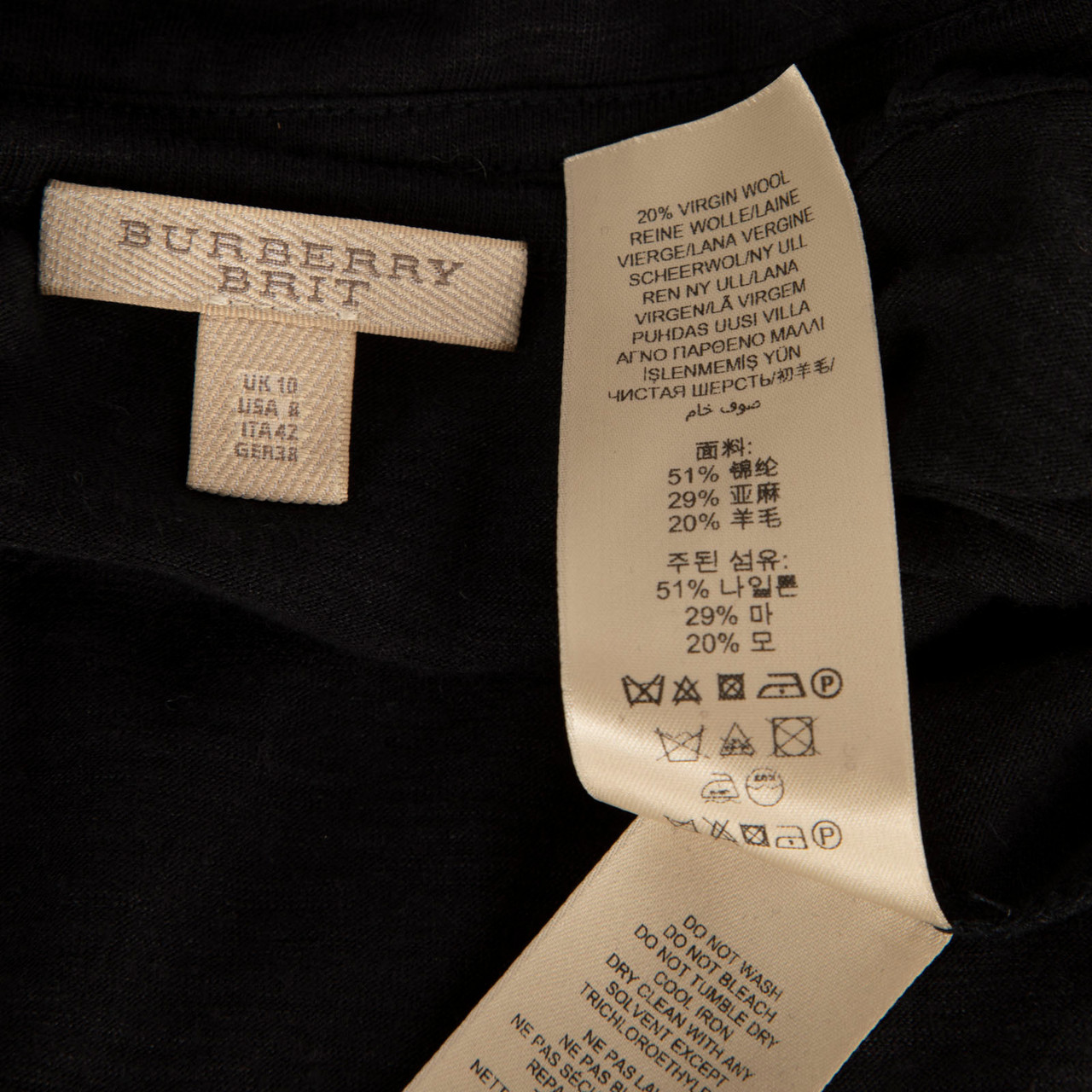 Burberry Black Short Sleeve Mini Dress