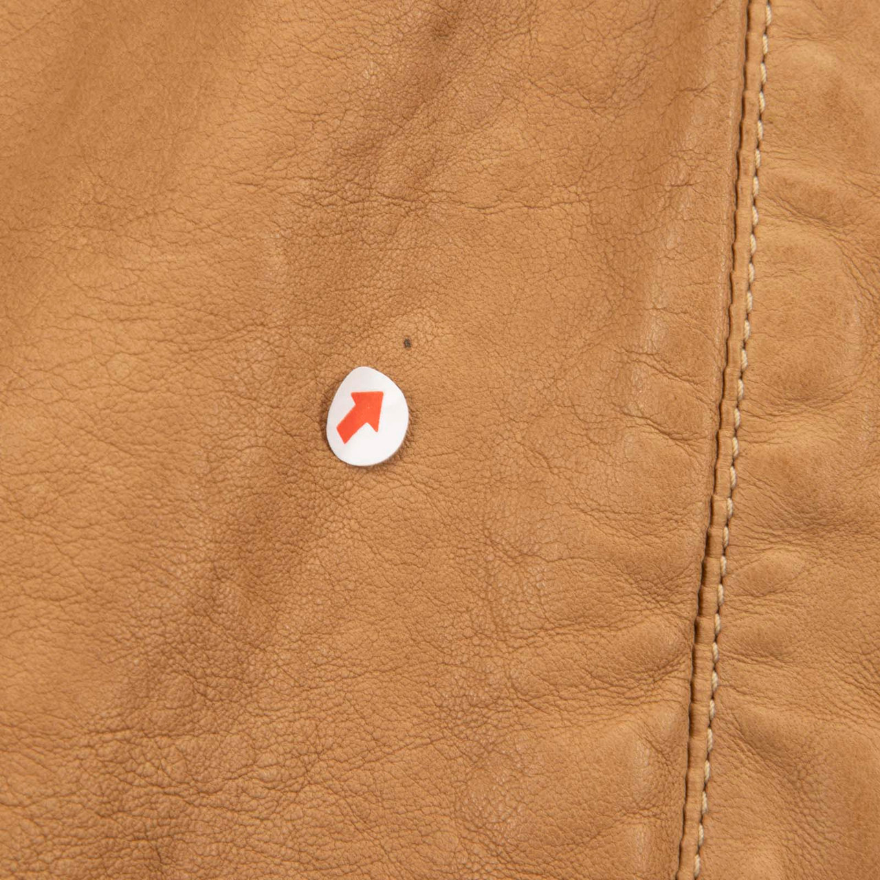 Emporio Armani Brown Leather Buttoned Trench Coat