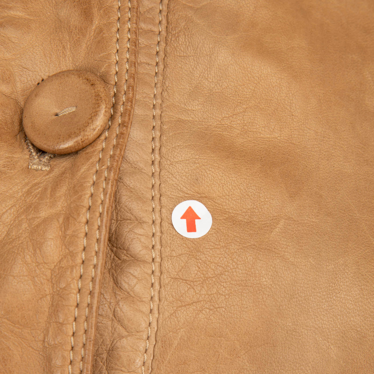 Emporio Armani Brown Leather Buttoned Trench Coat