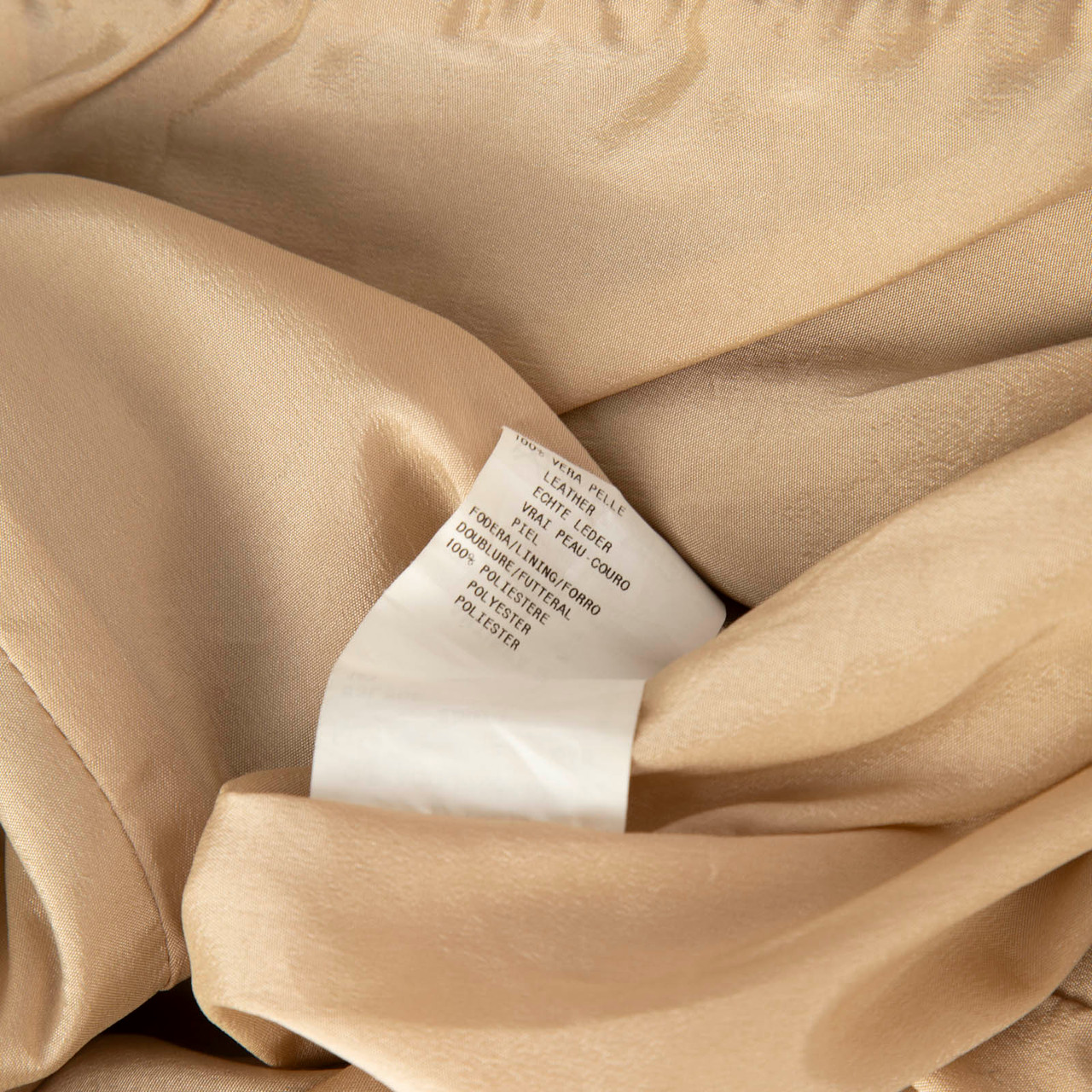 Emporio Armani Brown Leather Buttoned Trench Coat