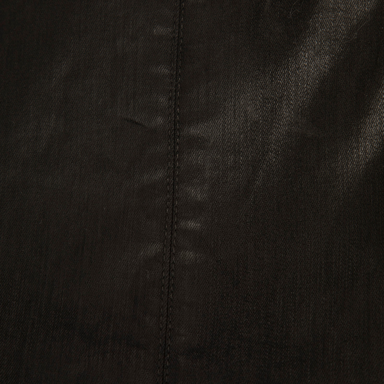 Rick Owens Black Waxed Denim Skinny Jeans