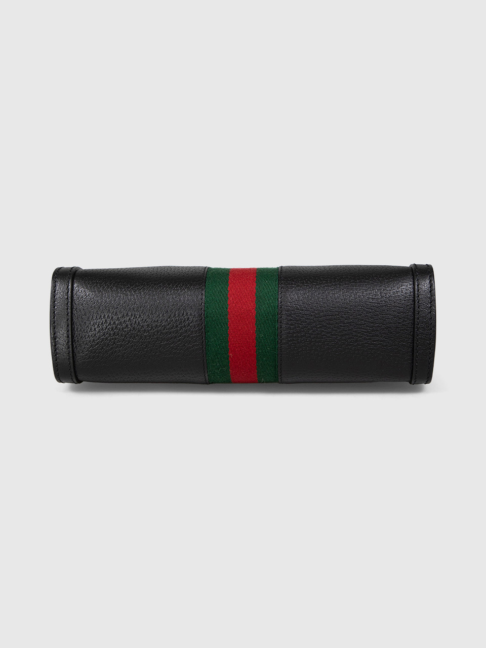 Gucci Black Leather Ophidia Web Stripe Bag