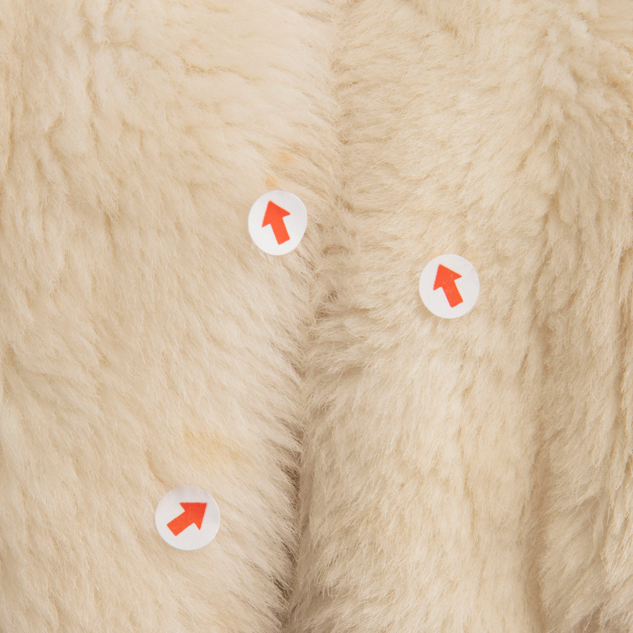 Dolce & Gabbana White Fur Single Breast Coat