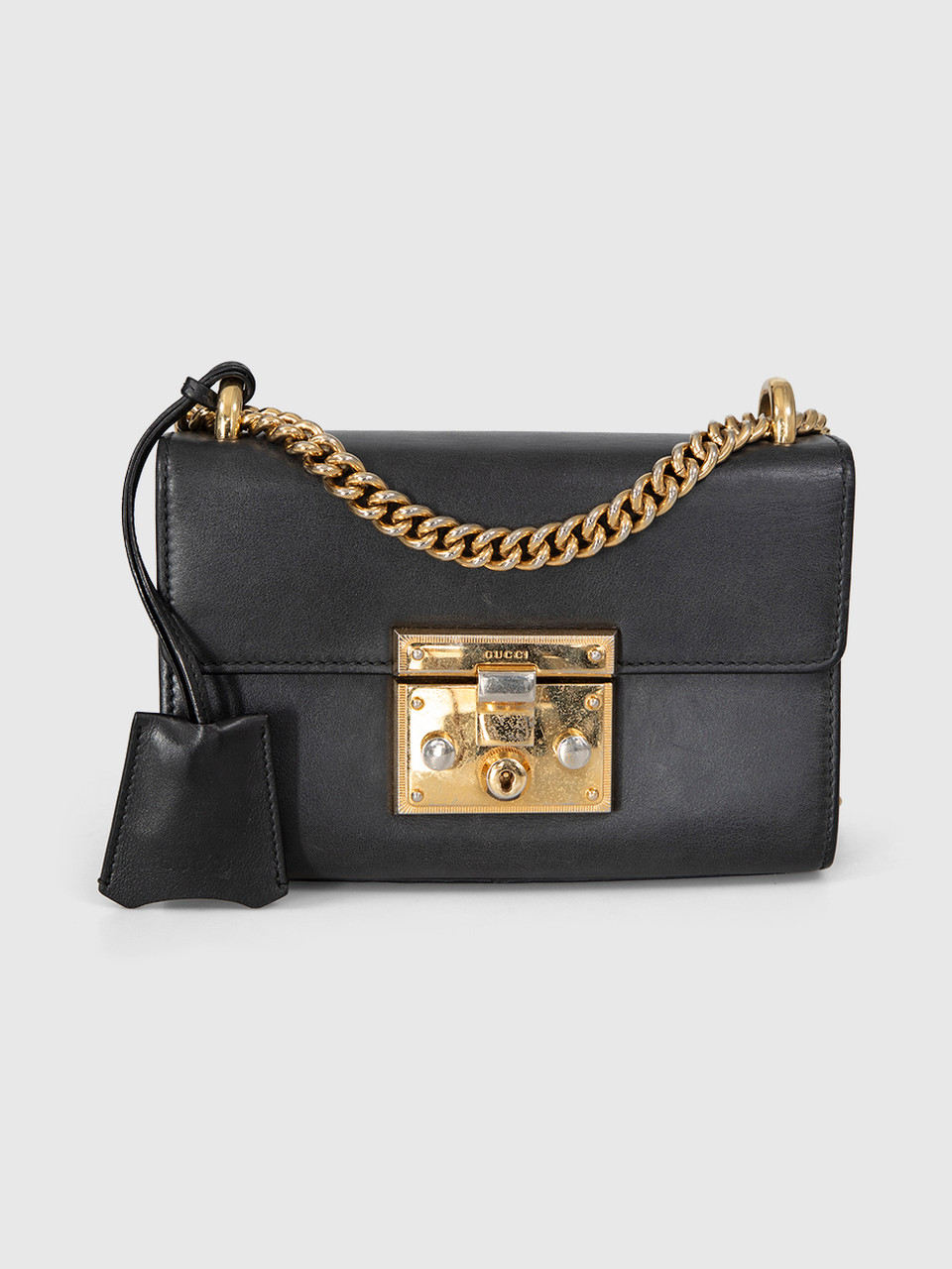 Gucci Black Leather Padlock Bag