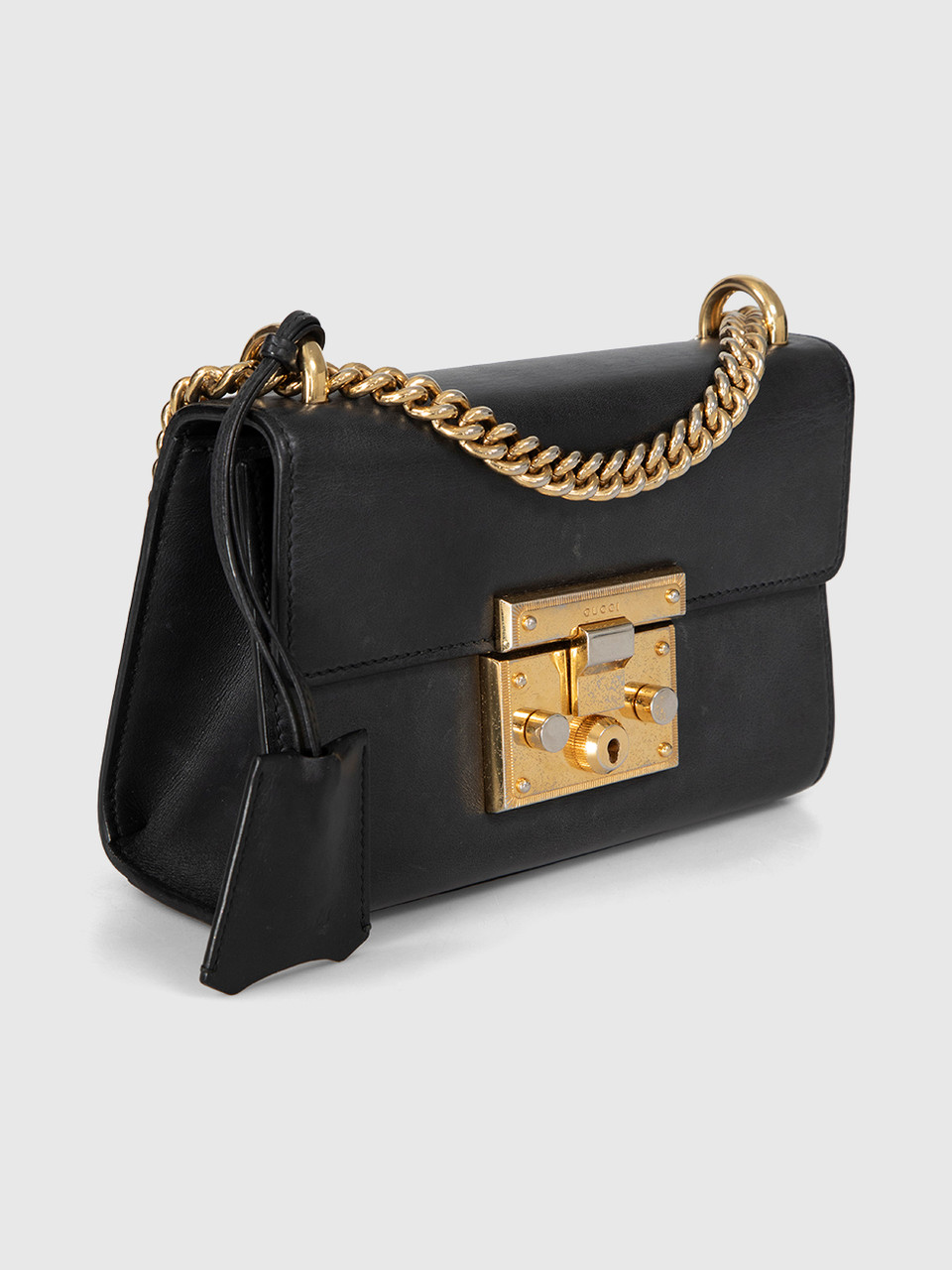 Gucci Black Leather Padlock Bag