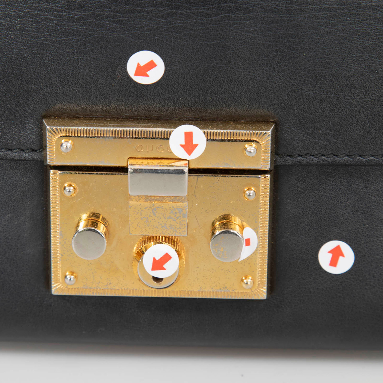 Gucci Black Leather Padlock Bag