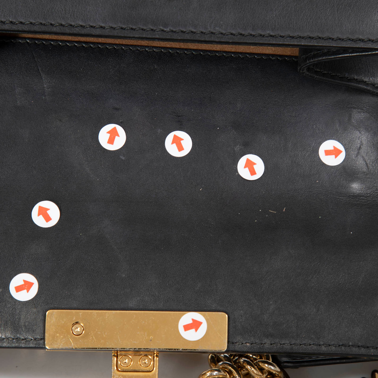 Gucci Black Leather Padlock Bag