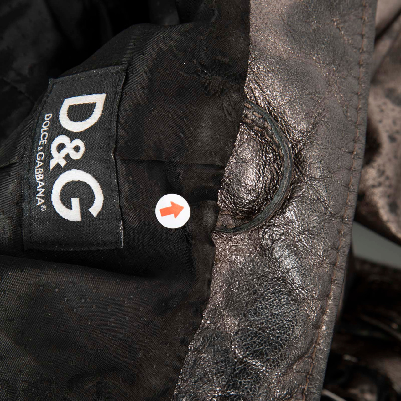 Dolce & Gabbana Silver Metallic Lamb Leather Jacket