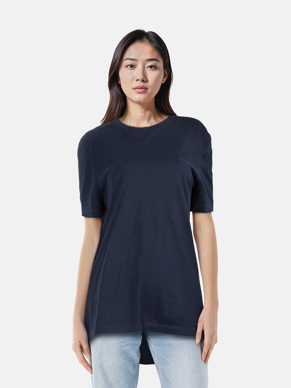 Louis Vuitton Navy Logo Embroidered T-Shirt