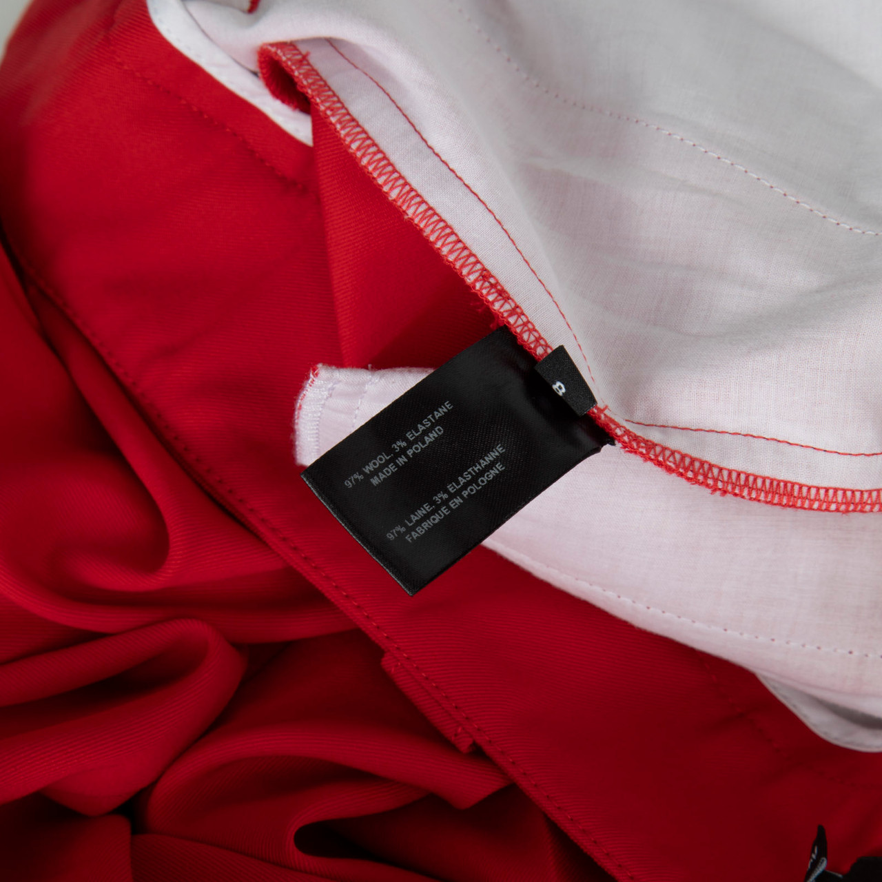 Proenza Schouler Red Wool Tapered Trousers