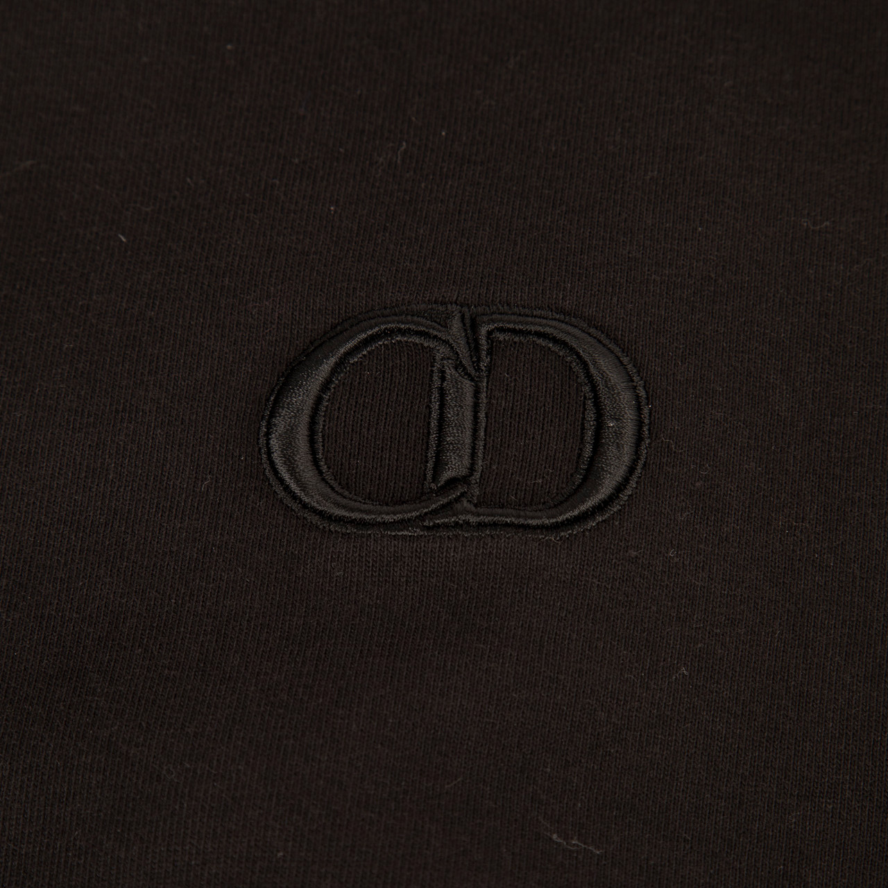 Dior Black Logo Embroidered T-Shirt