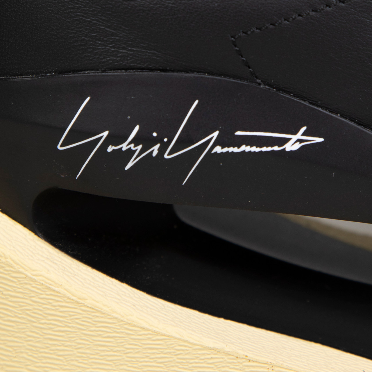 Yohji Yamamoto Y-3 Black Leather Gendo Superstar Trainers