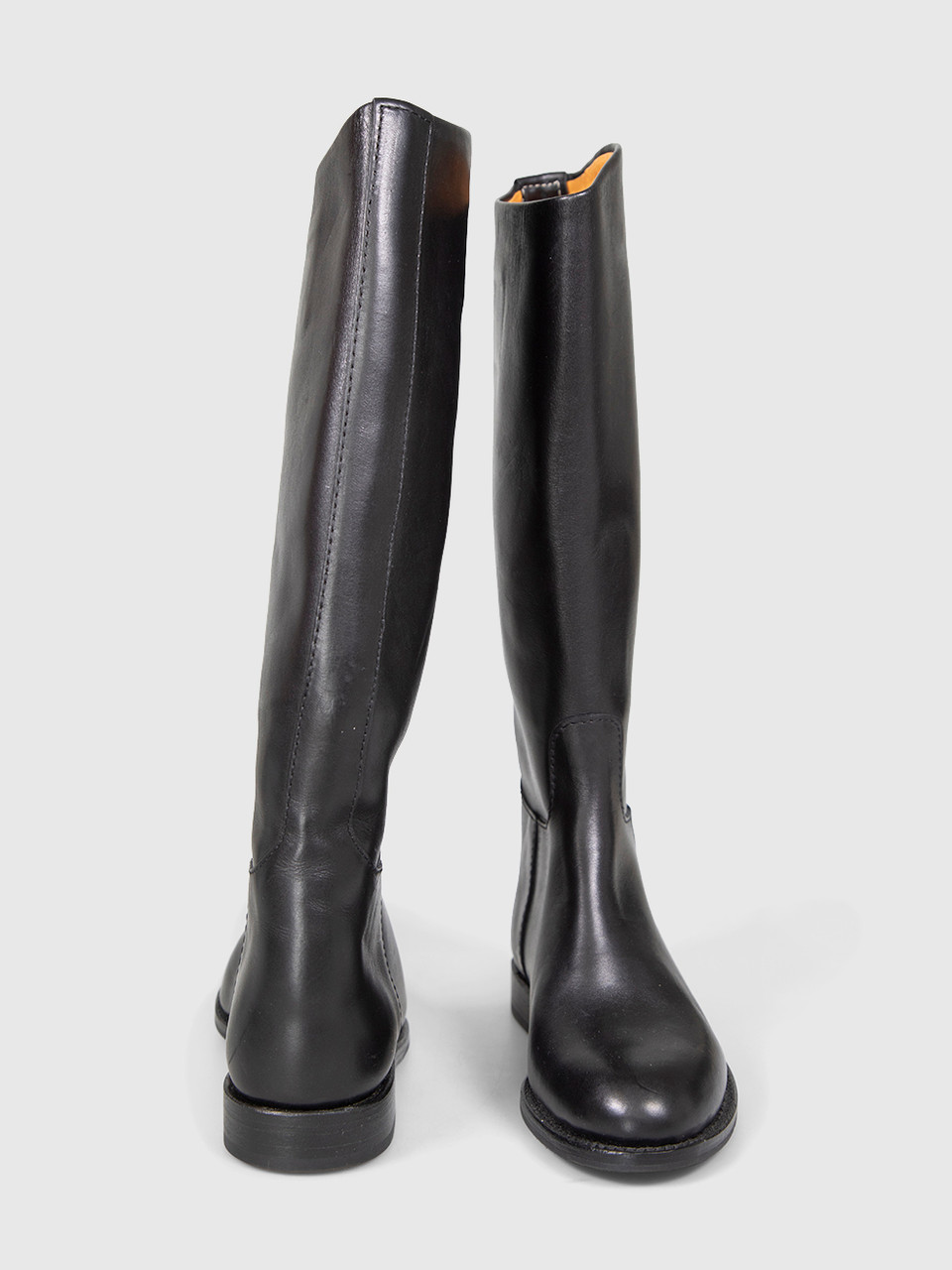 Ludwig Reiter Black Knee High Slip On Leather Boots