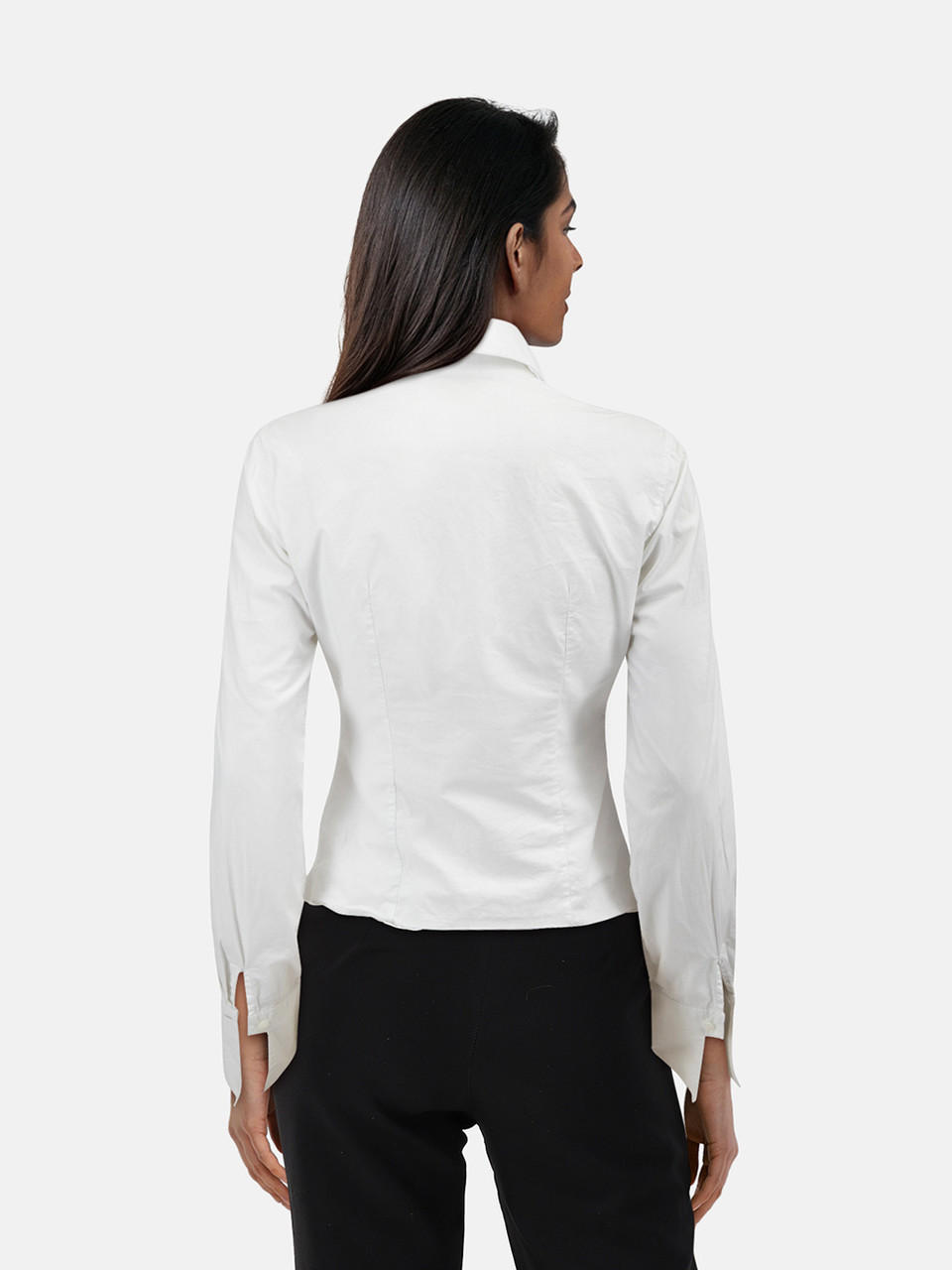 Anne Fontaine White Button Down Fitted Shirt