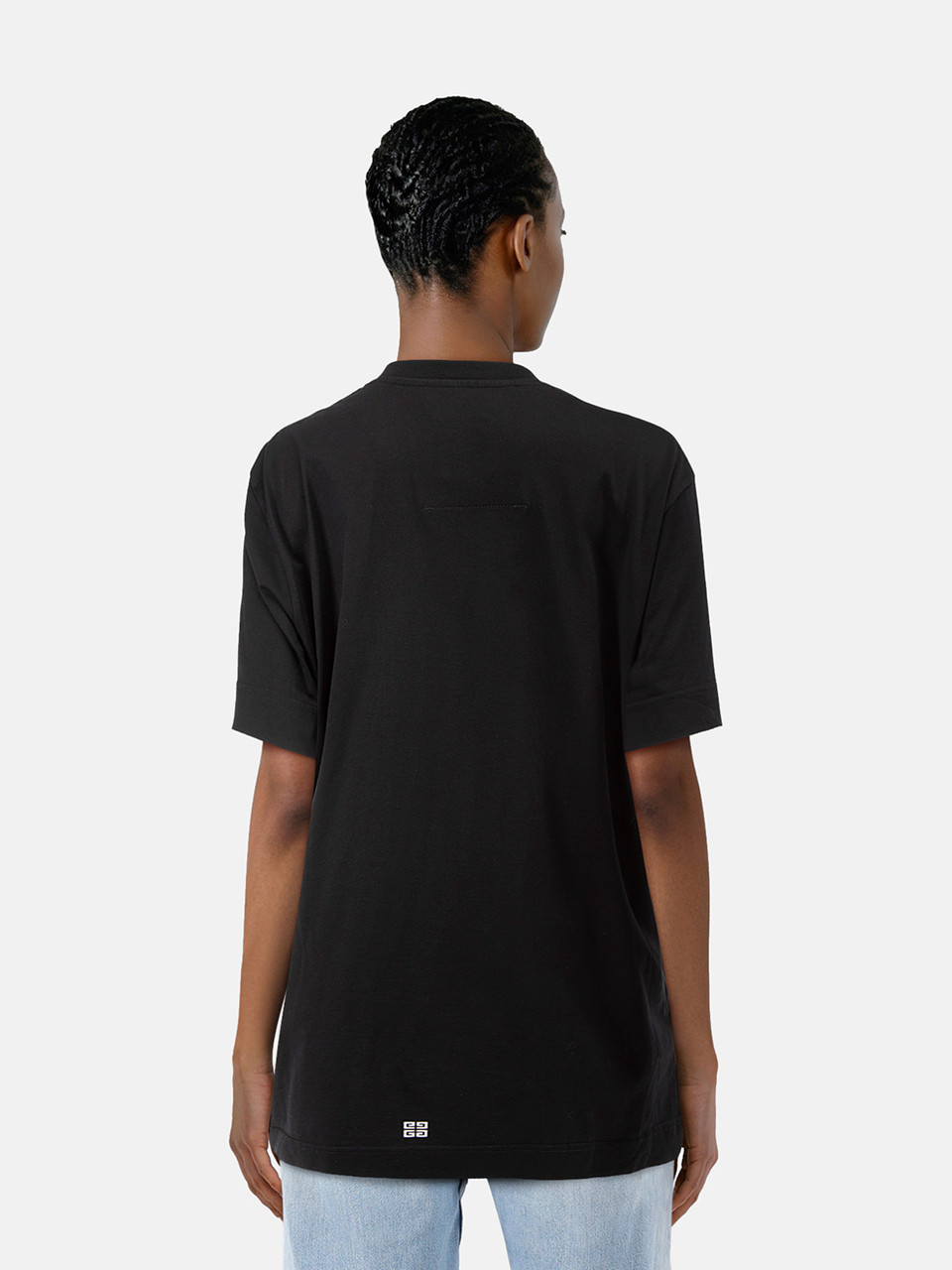 Givenchy Black & Rainbow Embroidered Logo T-Shirt