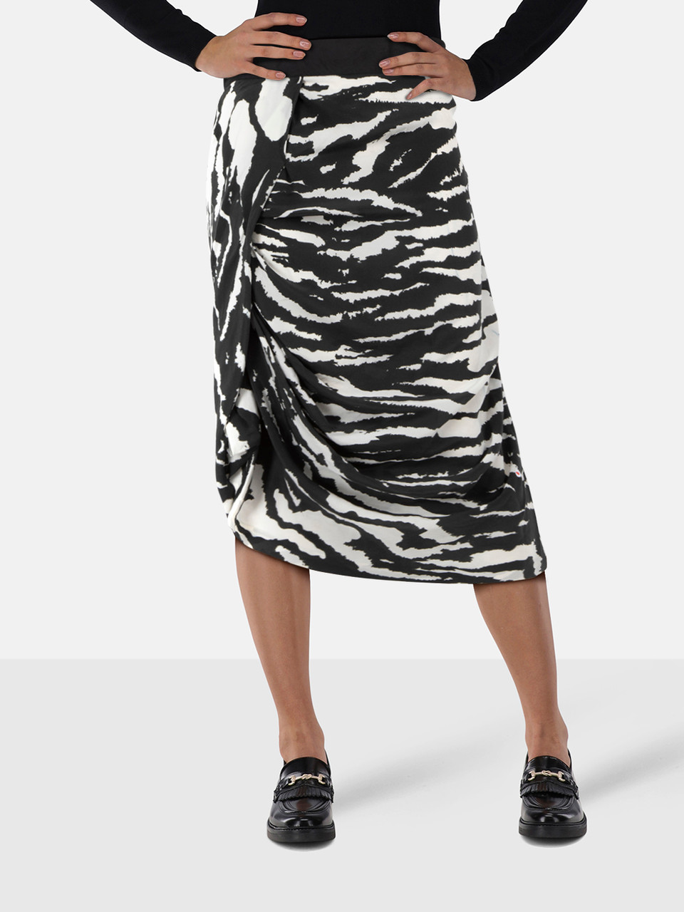 Isabel Marant Zebra Print Silk Fetina Skirt