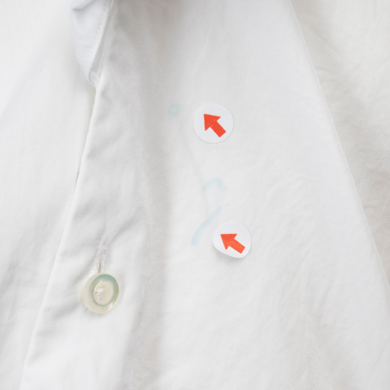 Ralph Lauren White Ruffle Collar Trim Shirt