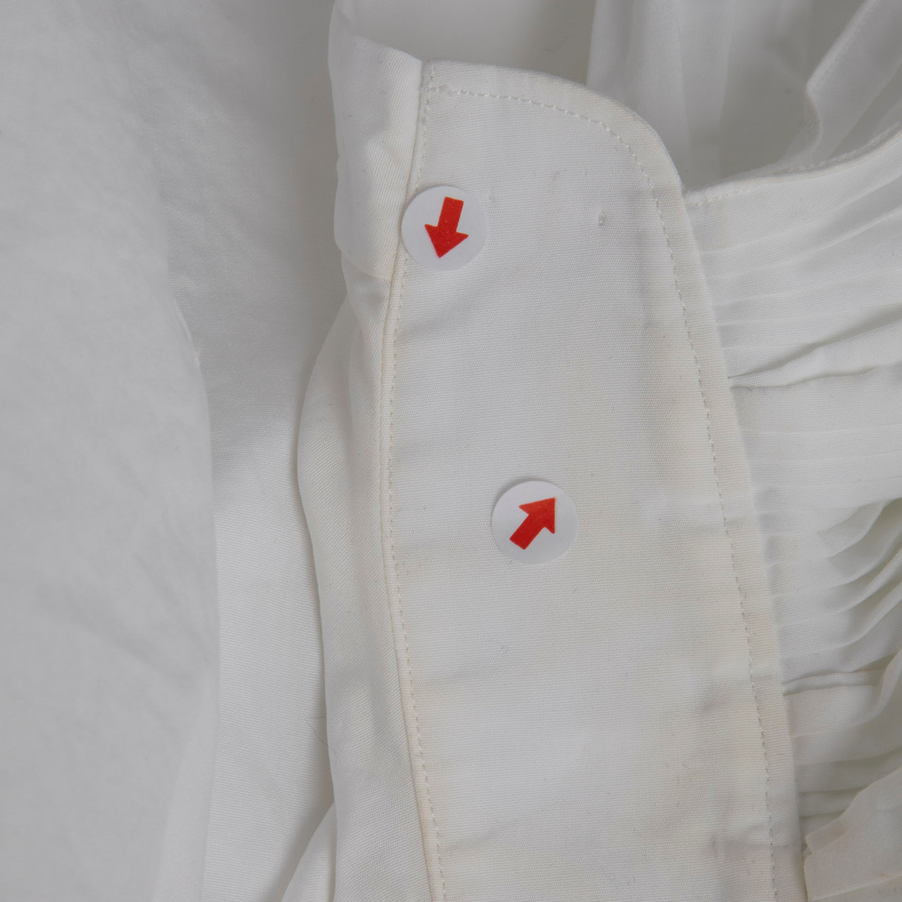 Ralph Lauren White Ruffle Collar Trim Shirt