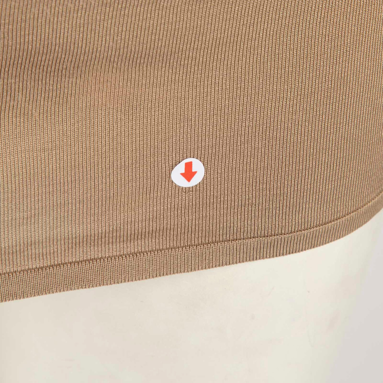 Gucci Beige Square Neck Long Sleeve Top